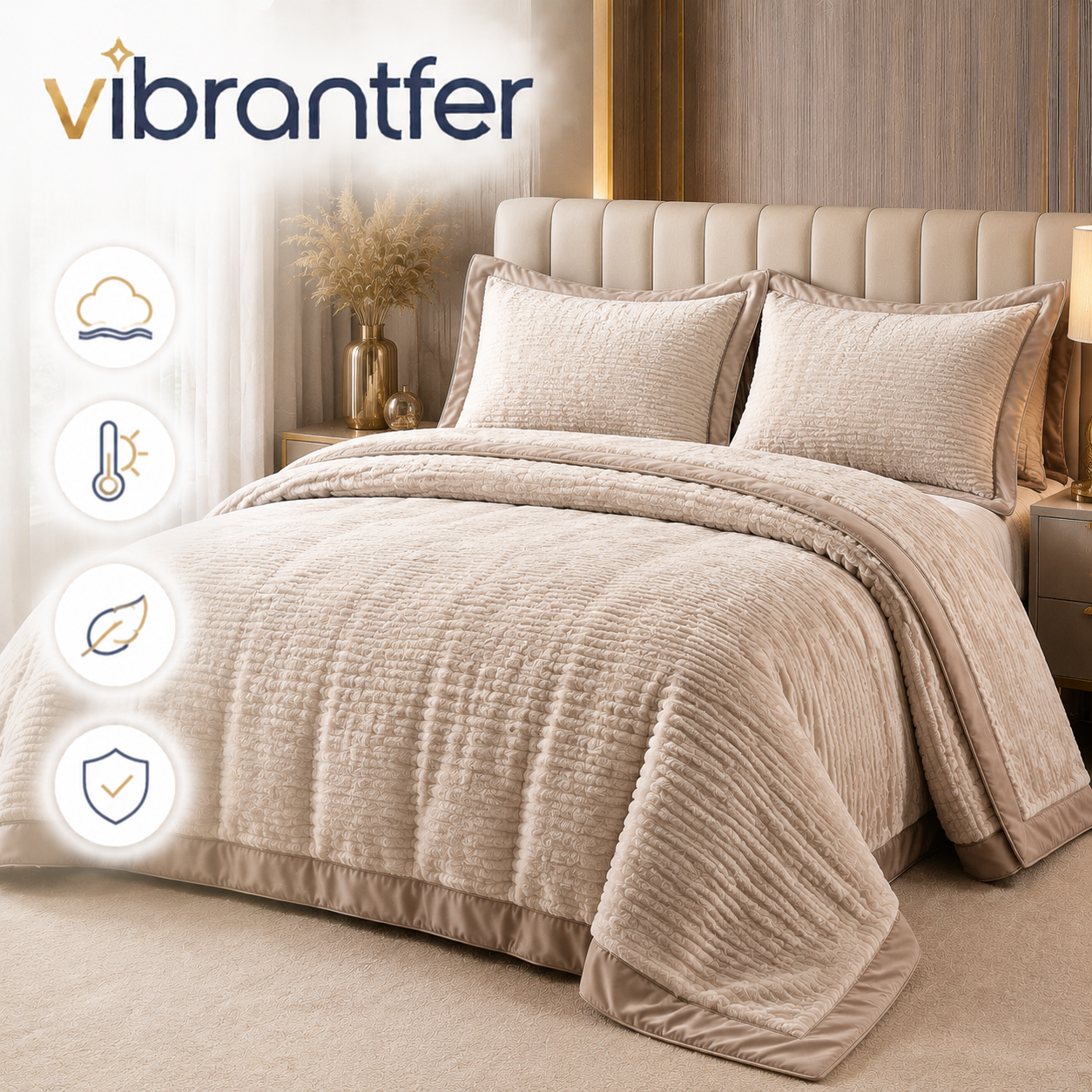 𝐕𝐢𝐛𝐫𝐚𝐧𝐭𝐟𝐞𝐫™ 𝐀𝐮𝐫𝐞𝐥𝐢𝐚𝐧𝐑𝐞𝐬𝐭 𝐂𝐚𝐬𝐡𝐦𝐞𝐫𝐞𝐓𝐨𝐮𝐜𝐡 𝐋𝐮𝐱𝐮𝐫𝐲 𝐓𝐡𝐞𝐫𝐦𝐚𝐥 𝐁𝐞𝐝𝐝𝐢𝐧𝐠 𝐂𝐨𝐥𝐥𝐞𝐜𝐭𝐢𝐨𝐧